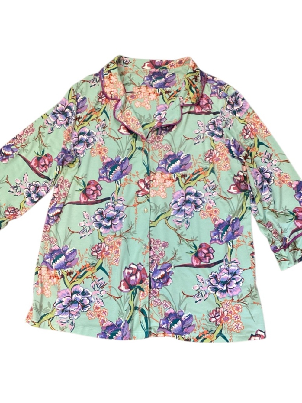 SOFT SURROUNDINGS Blissful Bamboo Mallow Pajama Top Size Small Half Sleeve